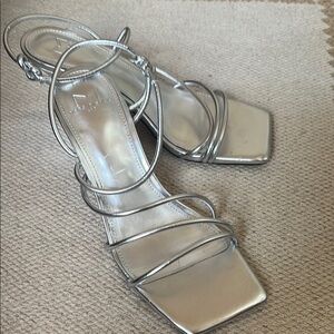 Marc Fisher Silver Strappy Women's Heels